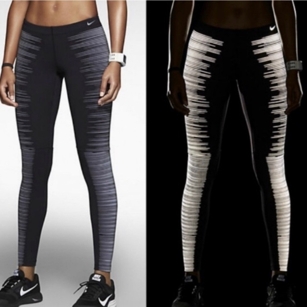 Reflecting Nike leggings size S small 3M black grey